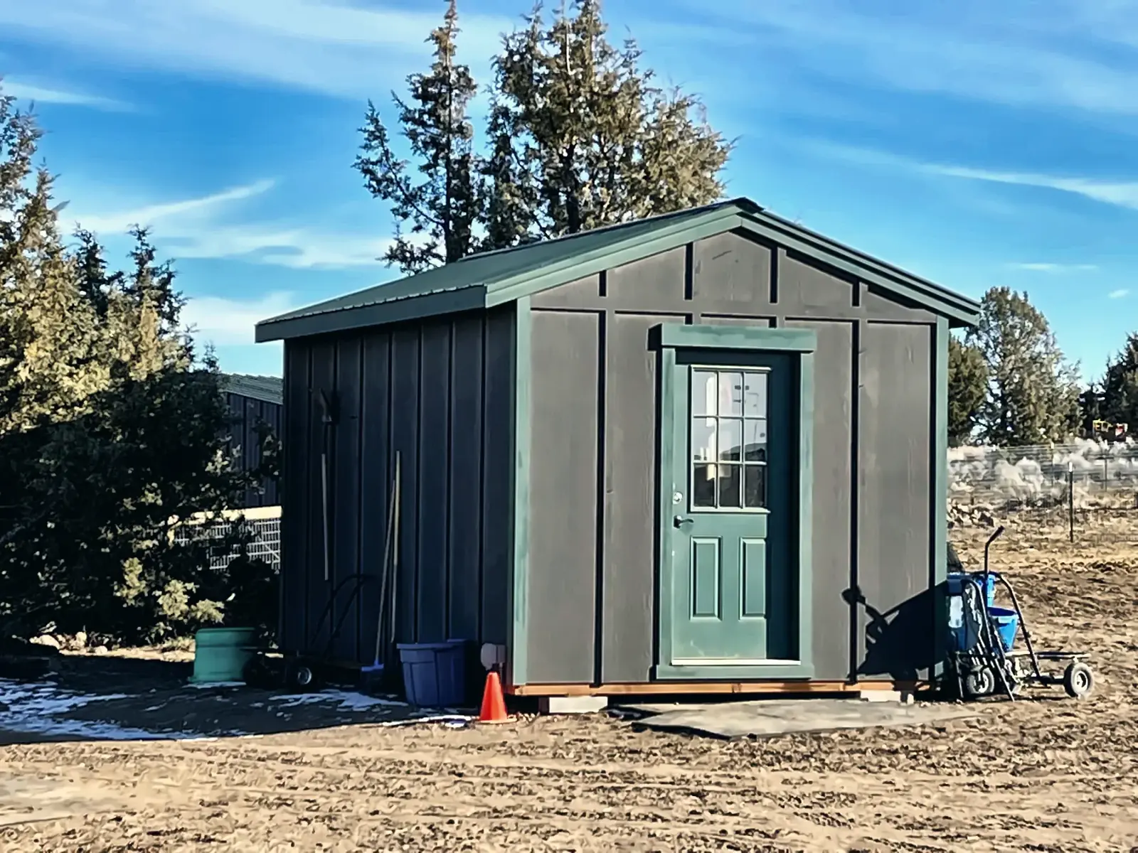 The grain storage shed