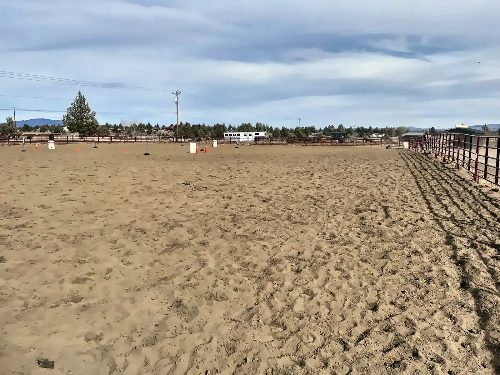 The outdoor arena