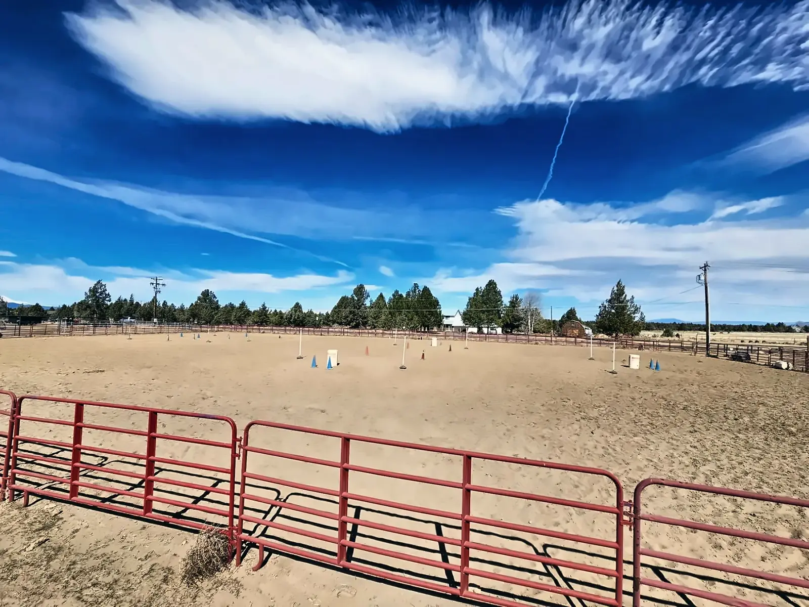 The outdoor arena
