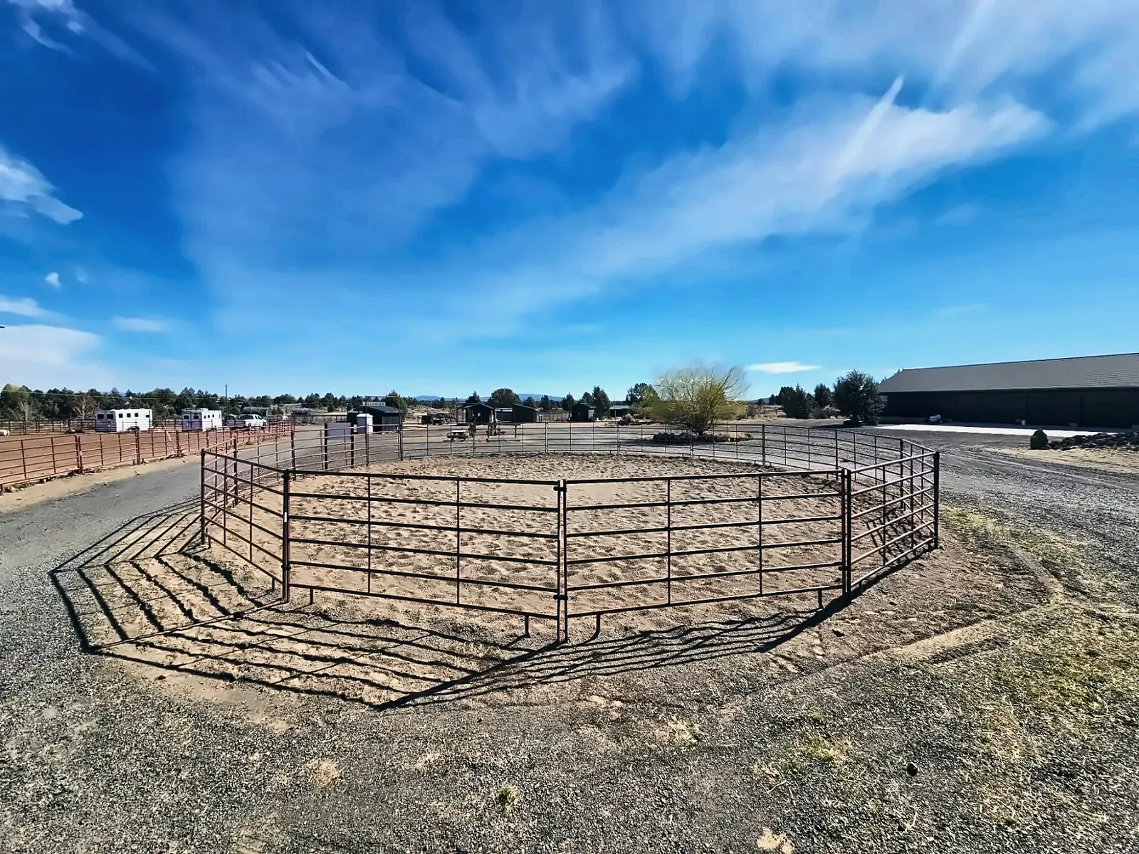 The walker and pens across the property