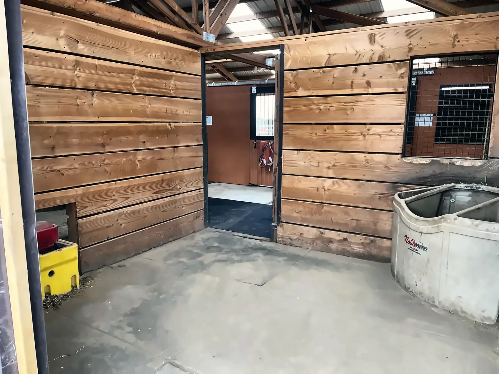 Inside the small barn