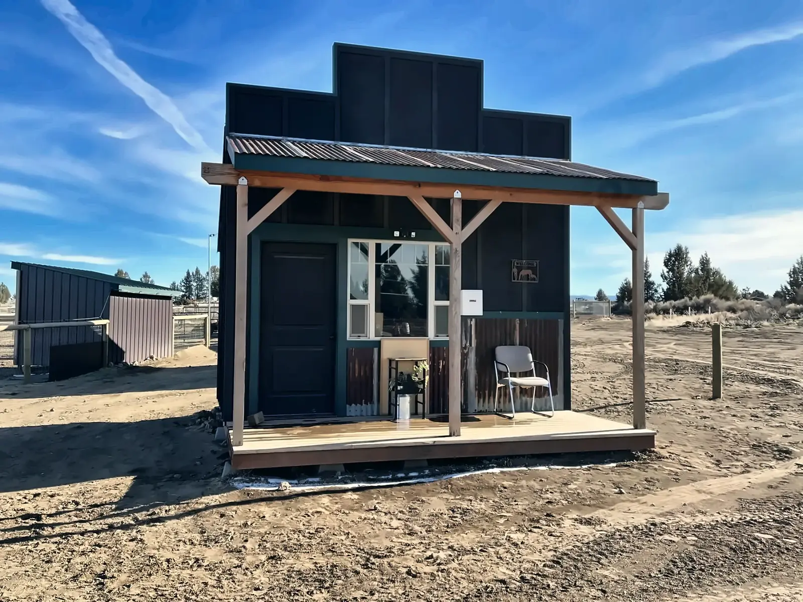 The tack storage building